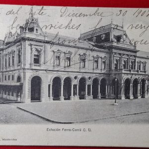 Uruguay - 1908 - Montevideo - Estación Ferrocarril Central del Uruguay - Editor: A. Marchetti y Cía.