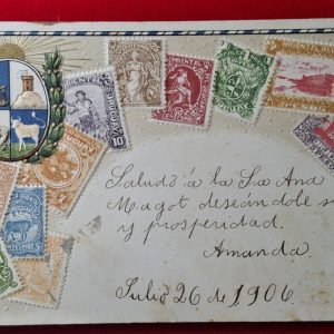 Uruguay - 1906 - Montevideo - Editor: Ottmar Zieher - En relieve - Sellos Postales