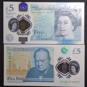 Gran Bretaña - 2015 - 5 Pounds - Polímero - Unc