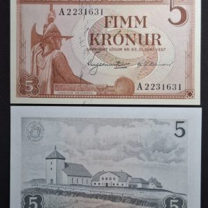 Islandia - 1957 - 5 Coronas - Unc