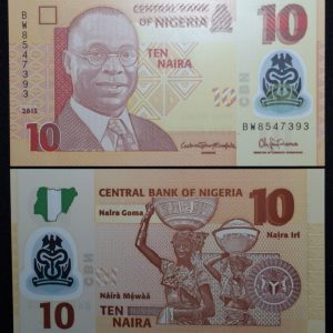 Nigeria - 2015 - 10 Naira - Polímero - Unc