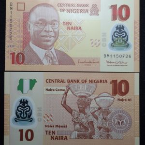 Nigeria - 2013 - 10 Naira - Polímero - Unc