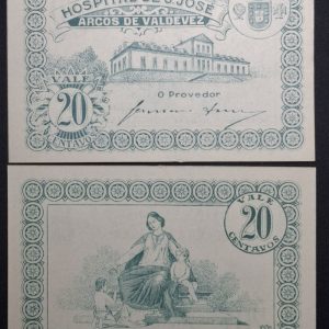 Portugal - 1920 - 20 Centavos - Hospital de San José - Emergencia - Unc
