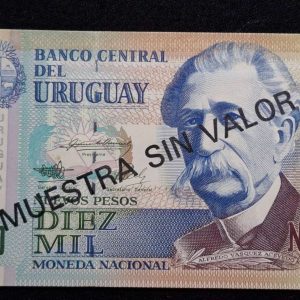 Uruguay - 1989 - Nuevos Pesos 10.000 - Especimen / Muestra sin valor - Muy escaso -