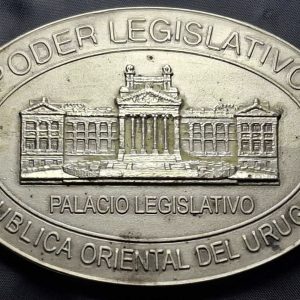 Uruguay  ND - Palacio Legislativo - Poder Legislativo - Plaqueta de gran Tamaño - 141 Gramos - 90mm