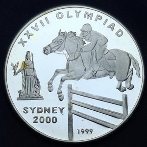 Afganistan - 1999 - 1 Afgani - KM#1038 - Olimpiadas Sidney 2000 - Plata - Proof