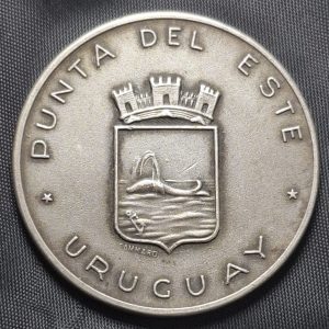 Uruguay - n/d - Punta del Este - Camara de Turismo - Plata sellada - 36mm - 20.78gs