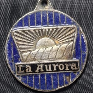 Uruguay - 1960 - Medalla Cincuentenario de LA AURORA -  Plata  Esmalte - 32mm 15.8 gramos