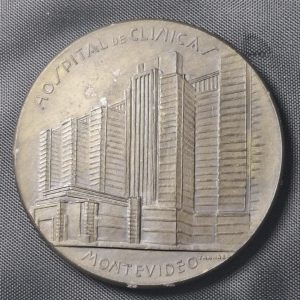 Uruguay - 1930 - Hospital de Clinicas . Colocacion de la Piedra Fundamental - Bronce 38mm