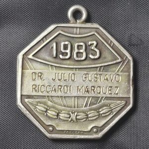 Uruguay - 1983 - Medalla de Socio - Jockey Club - Cobre Plateado - 28mm