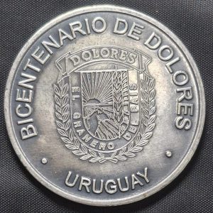 Uruguay - 2001 - Medalla Bicentenario de la ciudad de Dolores - Metal Blanco 40mm
