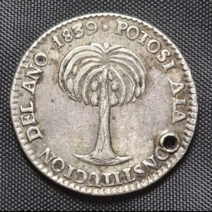 Bolivia - 1839 - 1 Real - Potosi a la Constitucion de 1839 - Medalla Monetaria - Muy escasa