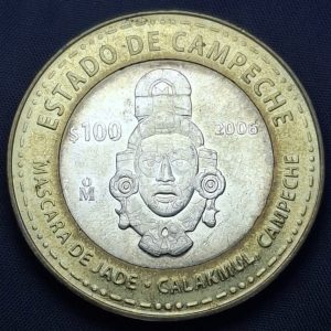 Mexico - 2006 - 100 Pesos - km# 760 - Mascara de Jade - Plata (17.15gs de plata pura)- Unc