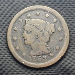 Estados Unidos - 1852 - 1 Cent - Cobre - F