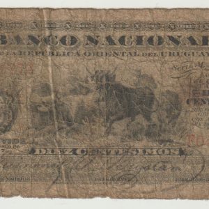 Uruguay - 1887 - 10 centesimos - Banco Nacional - Serie M - F049273 - F