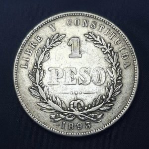 Uruguay - 1893 s - 1 Peso - Plata - vf